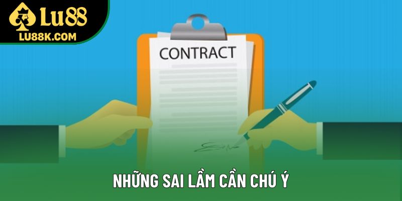 Những sai lầm cần chú ý Những sai lầm cần chú ý